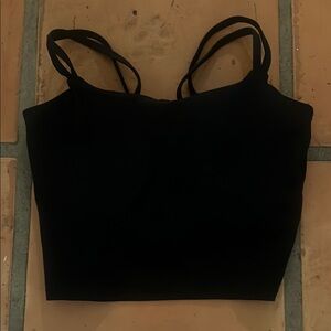 Black Strappy Crop Top